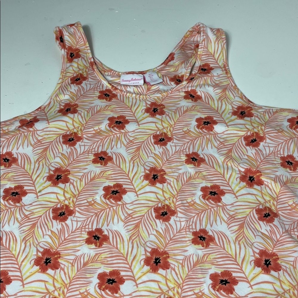 Tommy Bahama Large Sleepwear Pink Hawaiian Floral Print Pajama Top - Picture 4 of 5